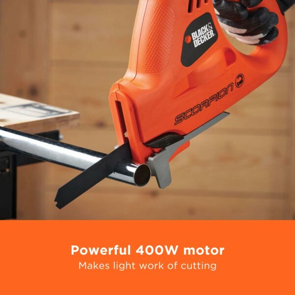 BLACK+DECKER 400W Scorpion Powered Handsaw with 3 Blades, KS890ECN-GB