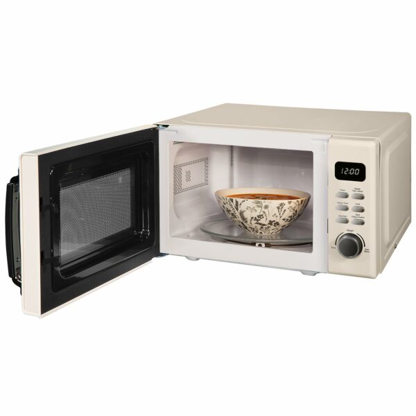 Russell Hobbs RHM2026C STYLEVIA 20 Litre 800 W Cream Digital Microwave, 5 Power Levels, Mirror Finish, 8 Auto Cook Settings