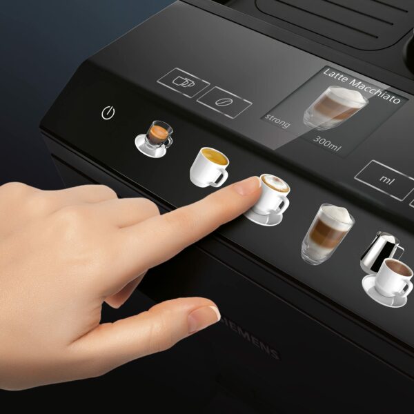 Siemens Bean to Cup Fully Automatic Freestanding Coffee Machine TQ503GB1 EQ.500 – Silver Black