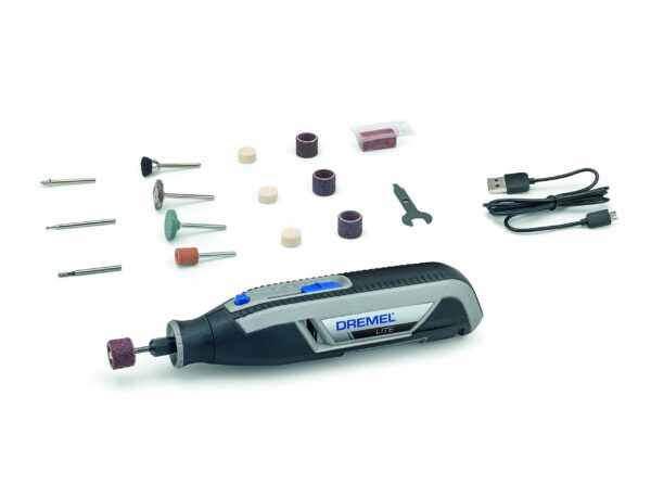 Dremel Lite 7760-15 Cordless Rotary Tool (3.6 Volt), Rotary Multi Tool Kit with 15 Accessories, 8,000-25,000 RPM for Carving, Engraving, Grinding, Sharpening, Cleaning, Polishing and Sanding