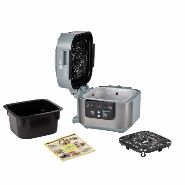 Ninja Speedi 10-in-1 Rapid Cooker, Air Fryer and Multi Cooker, 5.7L, Meals for 4 in 15 Minutes, Air Fry, Steam, Grill, Bake, Roast, Sear, Slow Cook & More, Cooks 4 Portions, Sea Salt Grey, ON400UK