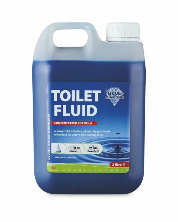 Blue Diamond Chemical Toilet Fluid Twin Pack 2L for Camping Caravan & Motorhomes