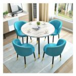Table and Chairs Dining Set Farmhouse Style Living Room Table and Chair Set Modern Minimalist Table and Chair