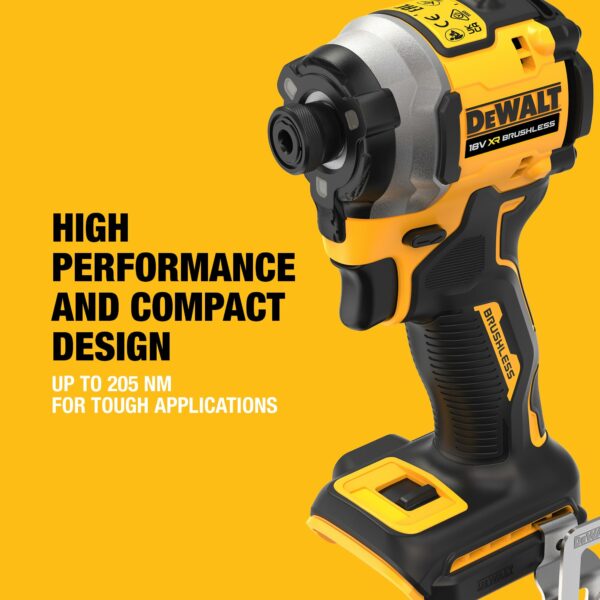 DEWALT 18V XR Brushless Compact Impact Driver, Bare Unit, DCF850N-XJ