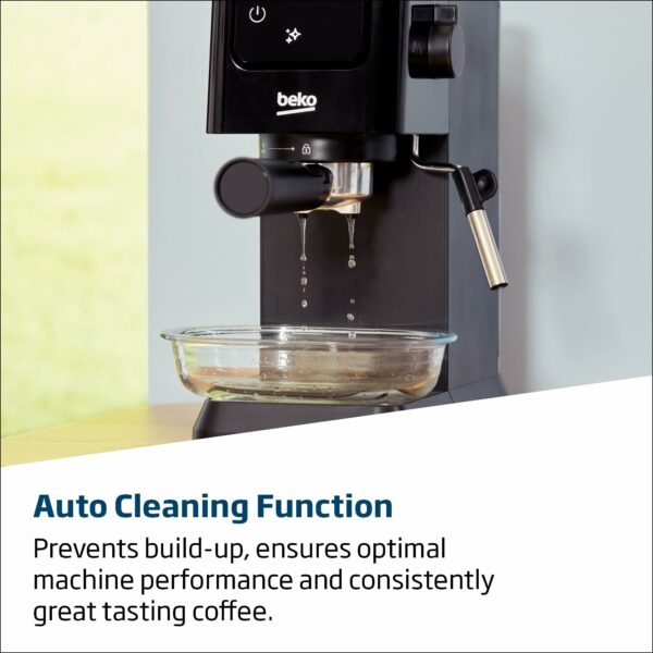 Beko CaffeExpertoTM CEP5302B Manual Espresso machine | Colour Touch Display | Integrated Milk Frother | Dual Nozzle | 15 Bar pressure | Black | Easy cleaning