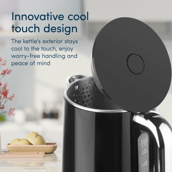 Smart Kettle by WeeKett - voice control with Amazon Alexa, Google & Siri, Temperature Control, Keep Warm, LED Touch Display, Stainless Steel Insulated, Cool Touch, BPA Free, Black, 3000W, 1.7L
