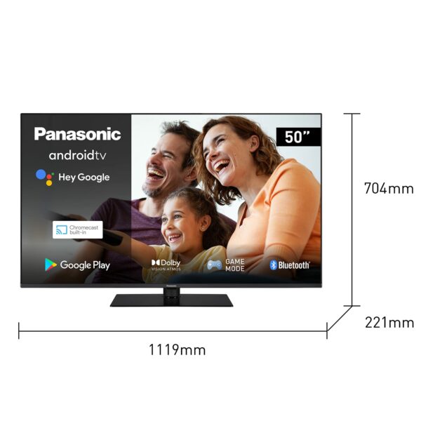 Panasonic 50 inch LX650 Android TV with Dolby Vision, Dolby Atmos and Voice Control, Compatible with Ok Google and Alexa