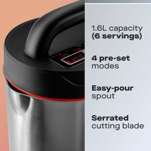 Daewoo Soup Maker, 1.6 litres, 6 Portions Per Blend, Smooth Or Chunky Soup in The Winter, Refreshing Smoothies in The Summer, User Friendly Settings, Easy Clean, All Year Round Use, Sleek and Stylish