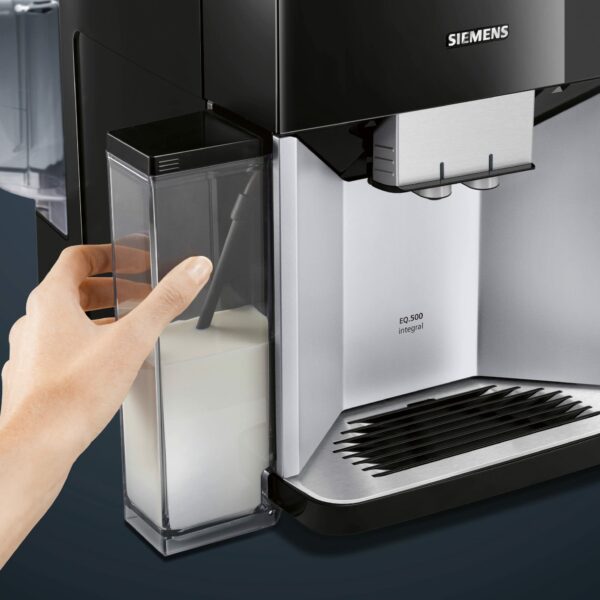 Siemens Bean to Cup Fully Automatic Freestanding Coffee Machine TQ503GB1 EQ.500 – Silver Black