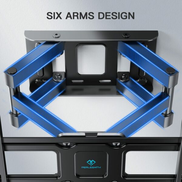 PERLESMITH TV Wall Bracket, Swivel Tilt Wall Mount for 26-70 Inch Flat & Curved TVs up to 45kg, TV Bracket Max. VESA 400x400mm