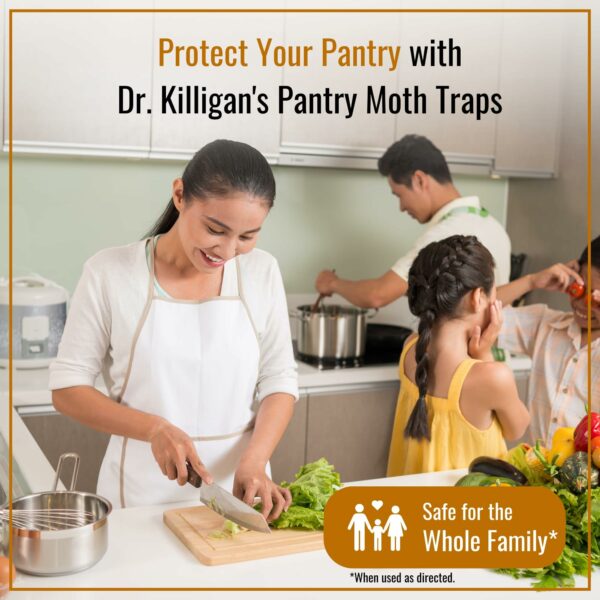 Dr. Killigan's Premium Pantry Moth Traps with Pheromones Prime | Safe, Non-Toxic with No Insecticides | Sticky Glue Trap for Food and Cupboard Moths in Your Kitchen | Organic (6, Blue)
