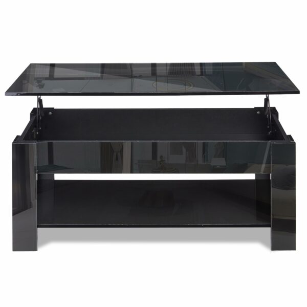 High Gloss Coffee Table with Storage, Lift Top Coffee Table