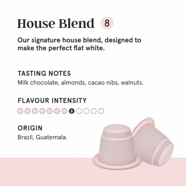 Grind House Blend Arabica Coffee Pods – Pack of 100 – Nespresso® Original Compatible Capsules – Home-Compostable – Barista Quality – Medium Roast