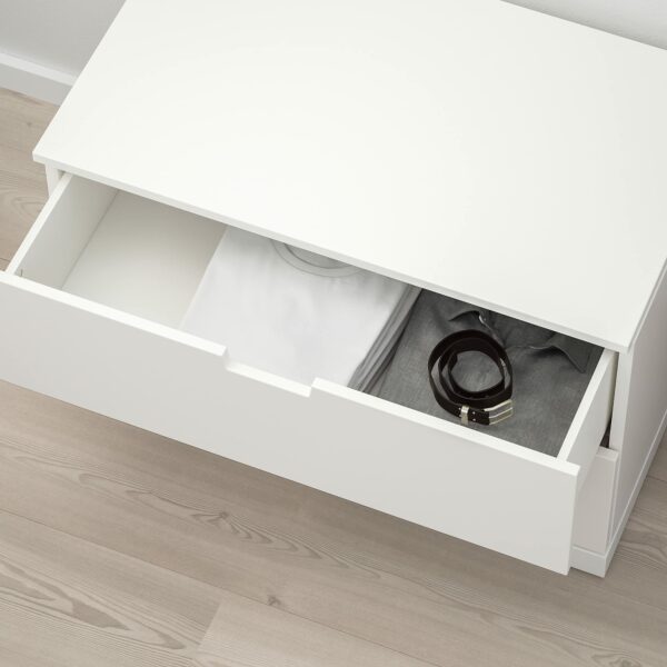 IKEA NORDLI Chest of 2 Drawers, 80x54 cm, White