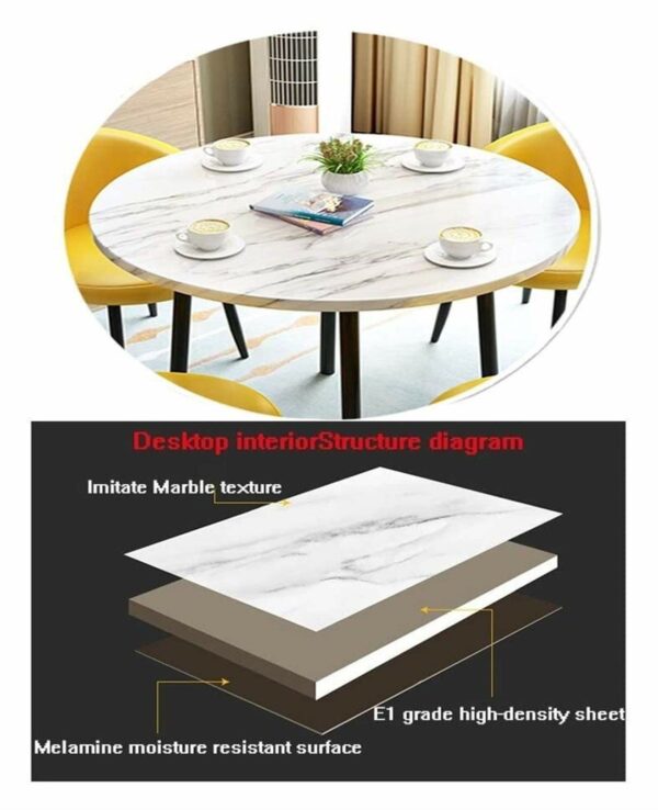Table and Chairs Dining Set Farmhouse Style Living Room Table and Chair Set Modern Minimalist Table and Chair
