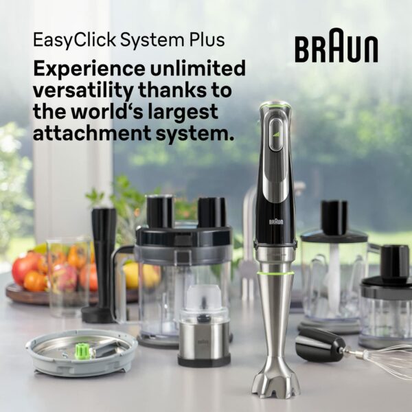 Braun MultiQuick 9 Hand Blender, Mixer, XL Food Processor, Active PowerDrive Technology, Multifunctional Bowl with 0.6L Capacity, 1200W, MQ9187XLI, Black