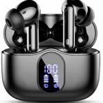 Wireless Earbuds, Bluetooth 5.3 Headphones In Ear with 4 ENC Noise Cancelling Mic, Btootos New Bluetooth Earbuds Mini Deep Bass Stereo Sound, 36H Playtime LED Display Wireless Earphones IP7 Waterproof