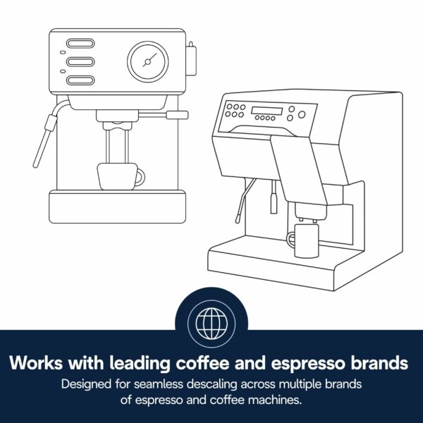 De'Longhi EcoDecalk Descaler DLSC500, 5 Decalcification Doses, Coffee Machine Descaler, Coffee Machine Maintenance Accessory
