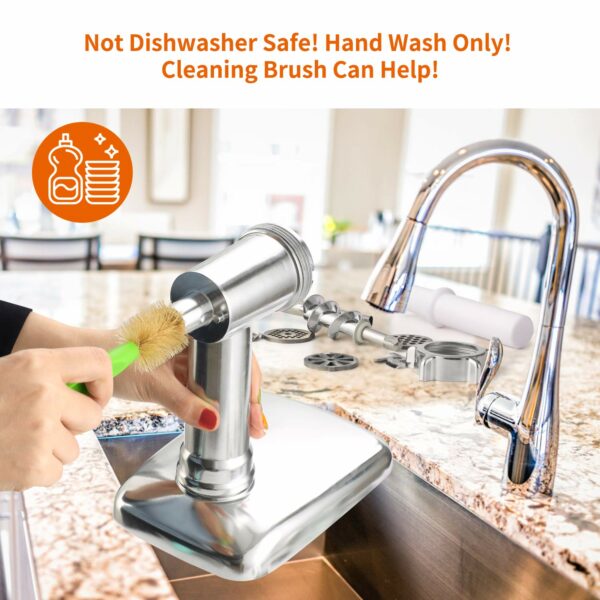 Gdrtwwh Metal Food Grinder Attachment Compatible with All KitchenAid Stand Mixers and PHISINIC Stand Mixer,Includes 3 Sausage Stuffer Tubes