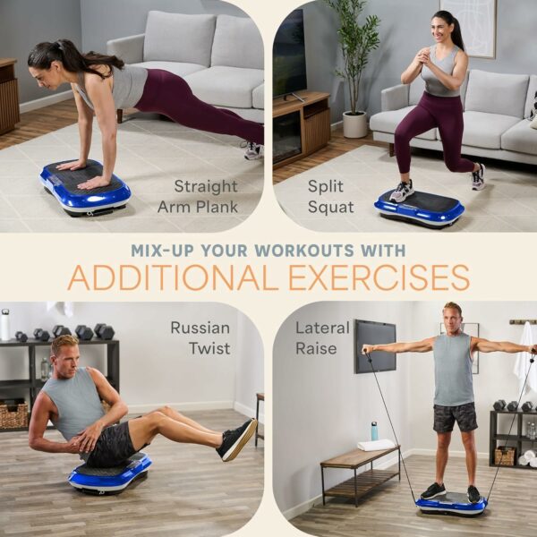 LifePro Waver Vibration Plate Exercise Machine for Full Body Workout, 99 Speed Levels, Resistance Bands, Remote, Home Fitness and Weight Loss Platform