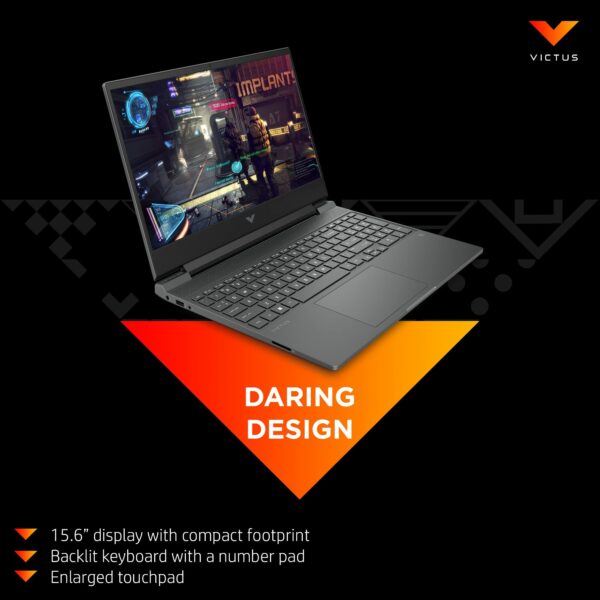 HP Victus Gaming Laptop 15-fb0020na Bundle with HyperX Pulsefire Mouse & HyperX Cloud Stinger Headset | AMD Ryzen 5-5600H | Radeon RX 6500M |8GB RAM | 256GB SSD | 15.6” FHD | Windows 11 Home |Black