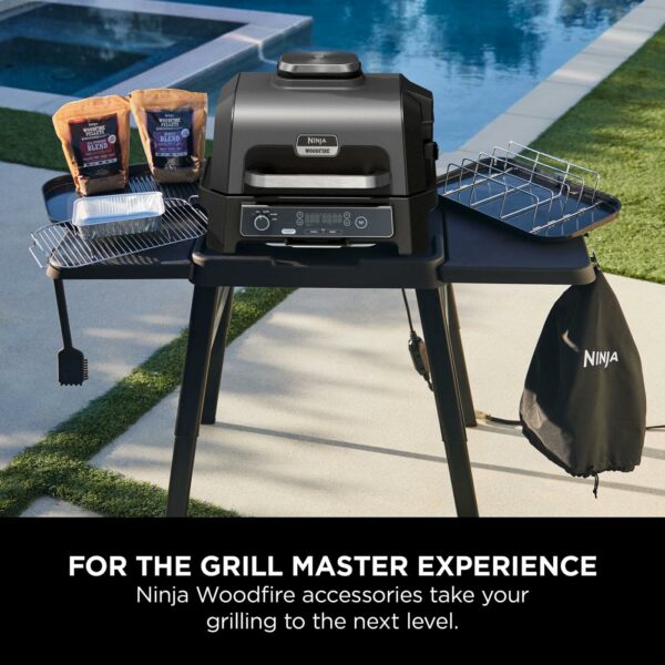 Ninja Woodfire XL Flat Plate, Non-Stick Flat Top BBQ Griddle Plate, Official Accessory, Compatible with Ninja Woodfire XL BBQ Grill OG850 / OG901, Black, XSKOGXLFPLTEU