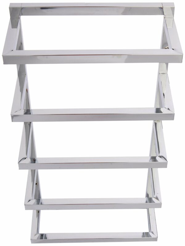 House Homestyle Chrome Towel Holder, Wall Mountable 5 Tier Hanging Towel Storage Rail/Rack for Bathroom, En Suite or Toilet