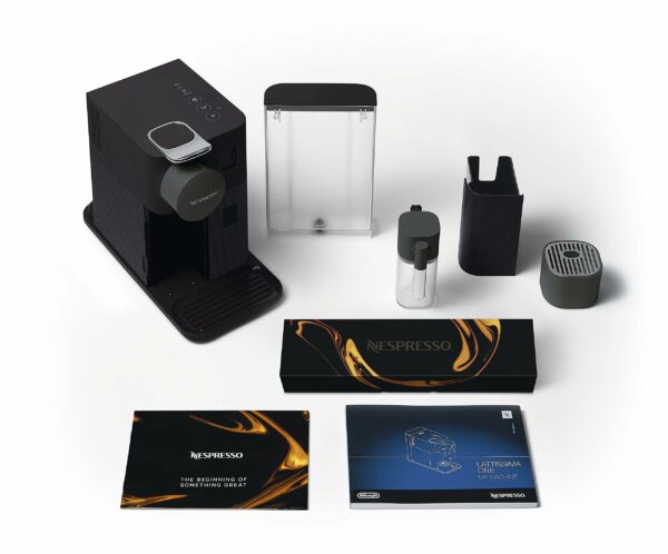 De'Longhi Lattissima One Evo Automatic Coffee Maker, Single-Serve Capsule Coffee Machine, Automatic frothed milk, Cappuccino and Latte, EN510.B, 1450 W, Black