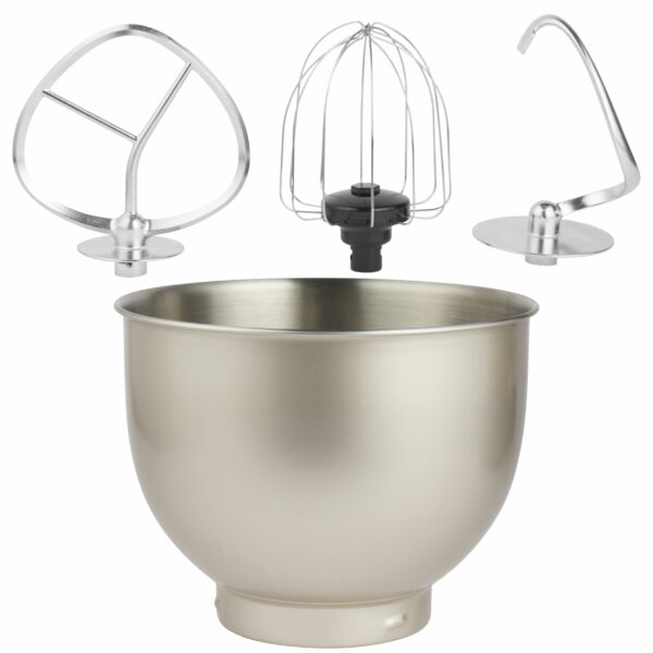 Salter Marino Baking Stand Mixer - 6 Speed Kitchen Mixer With Pulse, 5L Stainless Steel Mixing Bowl, Removable Splash Guard, Whisk, Dough and Beater Attachment, 1200W, Blue/Grey