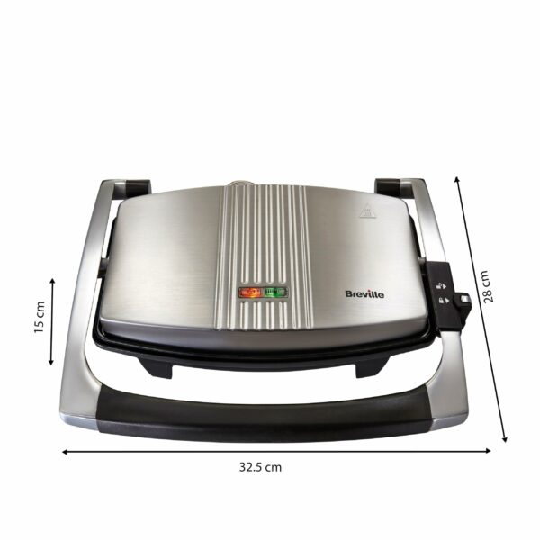 Breville Sandwich/Panini Press & Toastie Maker | 3-Slice | Stainless Steel [VST025]