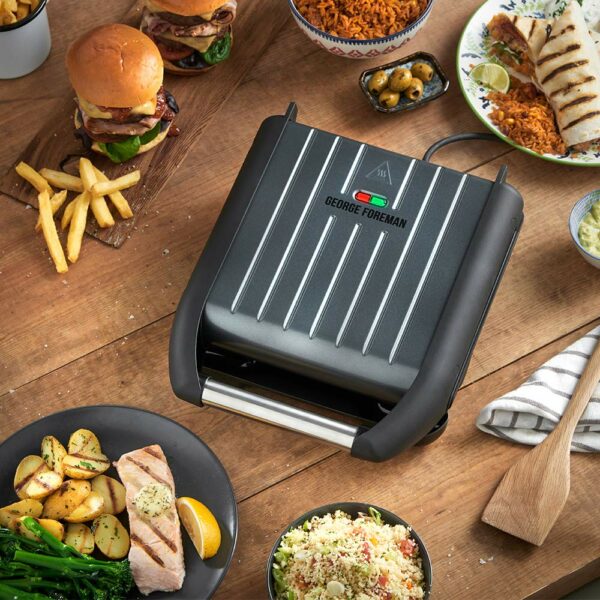 George Foreman Small Grey Steel Grill 25031