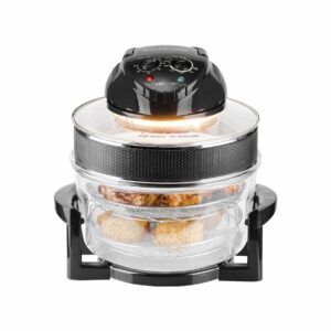 Innoteck Kitchen Pro 17L Halogen Air Fryer - 60 Minute Timer - 125°C-250°C Adjustable Temperature Control & Extender Ring - All Round Viewing & Accessories Included - For Baking, Roasting & Grilling