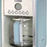 Ariete 1342/05 Retro Style Filter Coffee Machine, 24 Hour Programmable Timer With Pause and Serve Button and Washable Filter, Blue