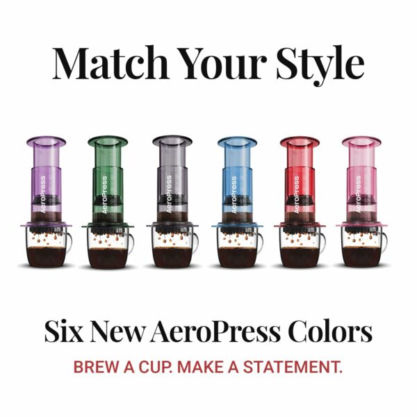 AeroPress Clear Coffee Press – 3 in 1 brew method combines French Press, Pourover, Espresso - Full bodied coffee without grit or bitterness - Small portable coffee maker for camping & travel