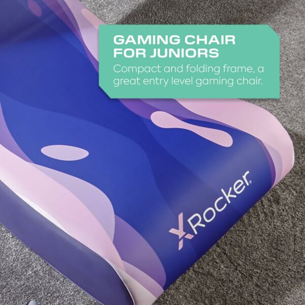 X-Rocker Video Rocker Kids Gaming Chair Foldable Floor Rocker for Kids and Juniors, Low Folding Rocking Seat, Rocking Chair for Gaming, Console Gaming Chair for Kids - Lava Edition - Pink, 2022084