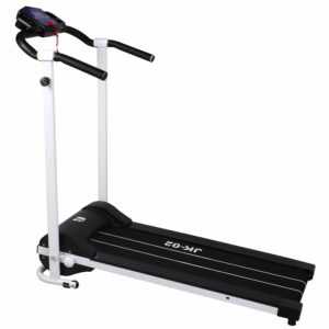Treadmill For Home Office Foldable Portable Running Machine Jogging Walking Electric Folding Treadmills 99% Pre-Assembled Pre-Set Fitness Programs | JK02 Black