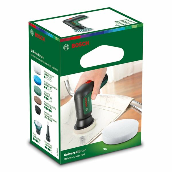 Bosch Melamine Eraser Pad for Electric Cleaning Brush UniversalBrush (3 Pieces Included, in Carton Packaging)