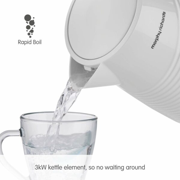 Morphy Richards Jug Kettle Dune 108269, Plastic, 3000 W, 1.5 liters, White
