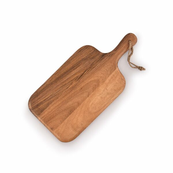 Samhita Acacia Wood Cutting Board, for Meat, Cheese, Bread, Vegetables & Fruits, with Grip Handle (38.1cm x 17.78cm)