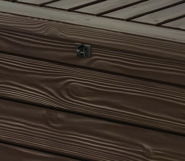 Keter Westwood 570L Outdoor 75% recycled Garden Furniture Storage Box Brown Wood Panel Effect Fade Free All Weather Resistant