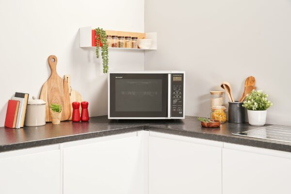 Sharp R959SLMAA Combination Microwave Oven, 40 Litre capacity, 900W, Silver