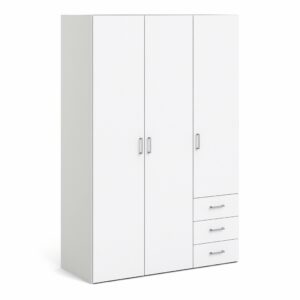 Furniture To Go | Space Wardrobe with 3 doors + 3 drawers White