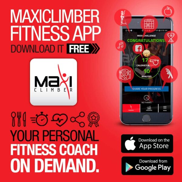 New Image Maxi Climber - Vertical Climbing Cardio Exercise Machine - Full Body Workout - Multifunctional At Home Gym Equipment - Black/Grey