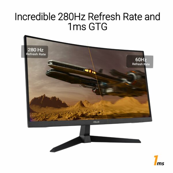 ASUS TUF Gaming VG32VQ1BR Curved Gaming Monitor â€“ 31.5 inch WQHD (2560x1440), 165Hz(Above 144Hz), Extreme Low Motion Blur, Adaptive-sync, FreeSync Premium, 1ms (MPRT), HDR10