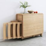 oiakus Extendable Dining Table Set, Wooden Folding Dining Table With 4 Chairs