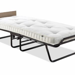 Jay-Be Supreme Folding Bed with Micro e-Pocket Sprung Mattress and Automatic Folding Legs, Compact, Single, Black