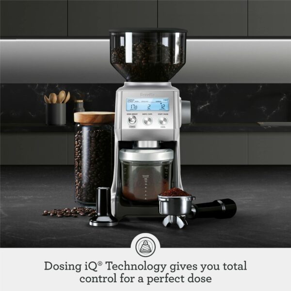 Sage - The Smart Grinder Pro - Conical Burr Coffee Grinder - Programmable, Automatic, Brushed Stainless Steel