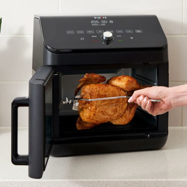 Instant Digital Large Air Fryer Oven with XXL Capacity and Easy to Use 9 Smart Programmes - Air Fry, Roast, Rotisserie, Grill, Bake, Toast, Reheat, Dehydrate & Proof, Black, 13L - 1700W