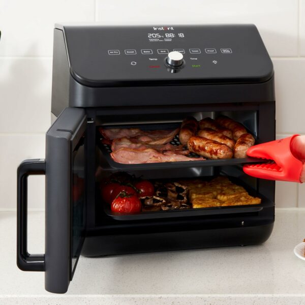Instant Digital Large Air Fryer Oven with XXL Capacity and Easy to Use 9 Smart Programmes - Air Fry, Roast, Rotisserie, Grill, Bake, Toast, Reheat, Dehydrate & Proof, Black, 13L - 1700W
