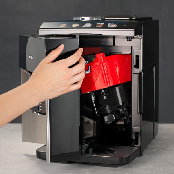 Siemens Bean to Cup Fully Automatic Freestanding Coffee Machine TQ503GB1 EQ.500 – Silver Black